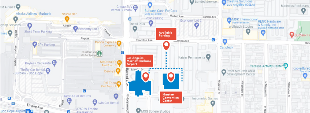 Parking and travel map for the 2024 Summit.